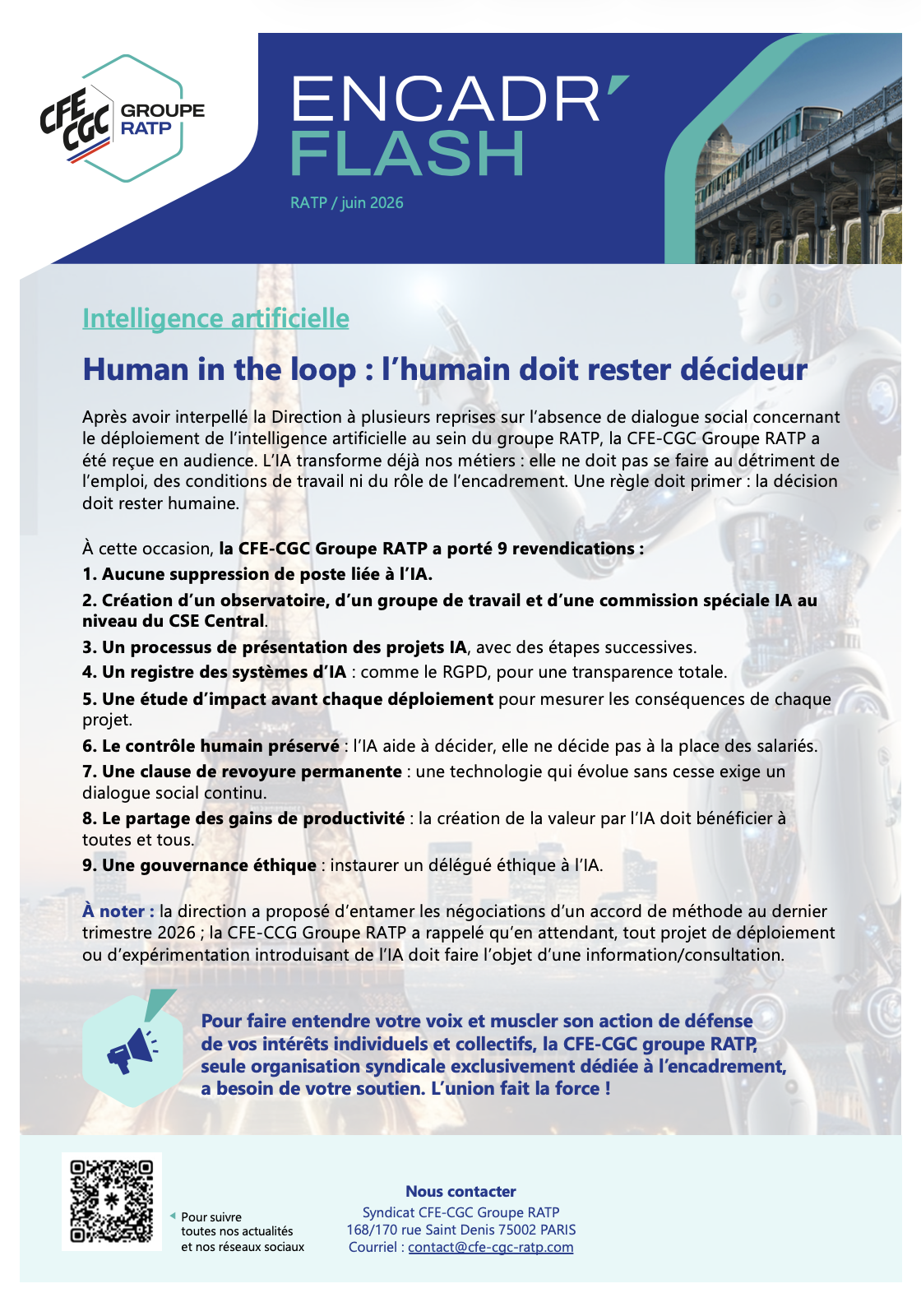 Intelligence artificielle : human in the loop, l'humain doit rester décideur