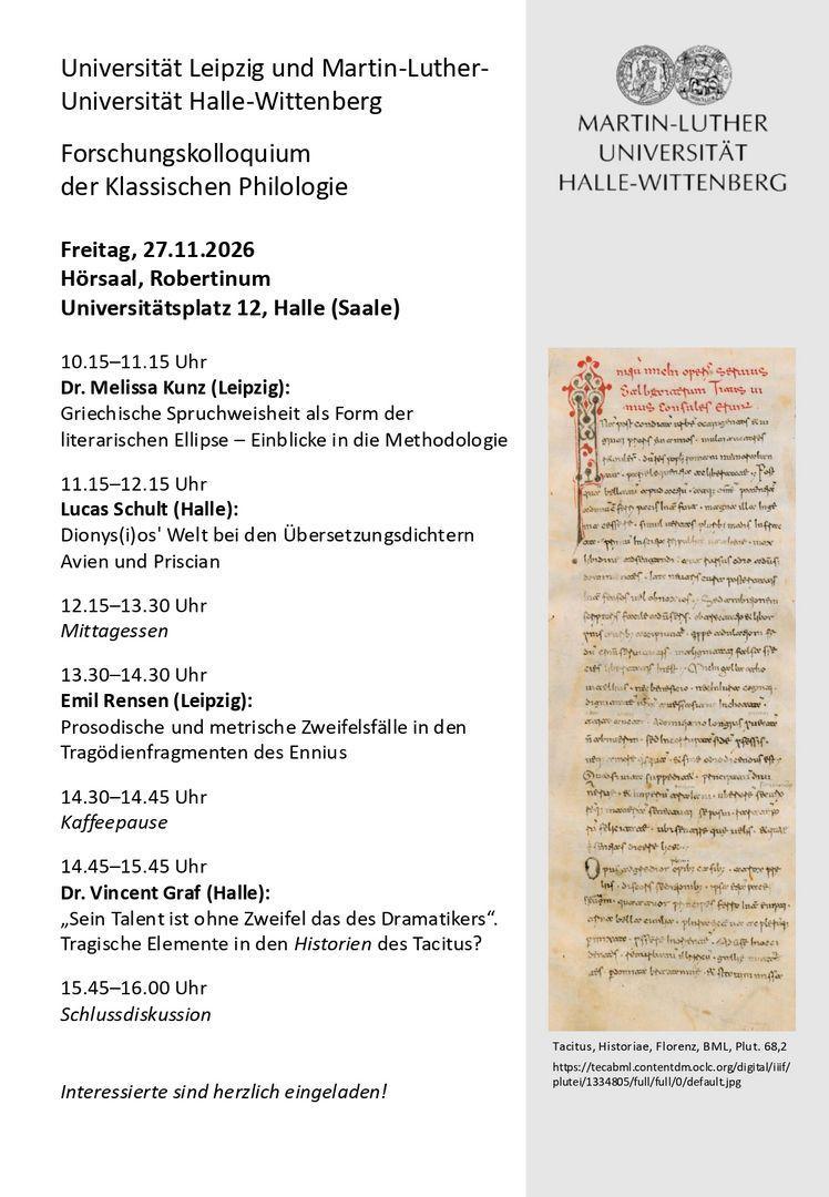 Forschungskolloquium der Klassischen Philologie (Leipzig/Halle)