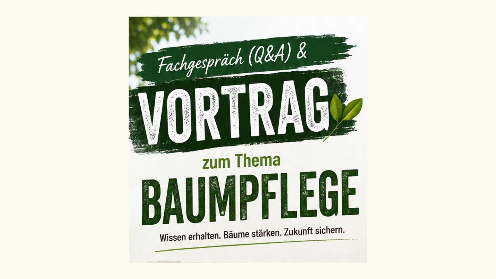 Dorfgemeinschaft Ettenbüttel lädt zum Fachvortrag rund um die Baumpflege ein