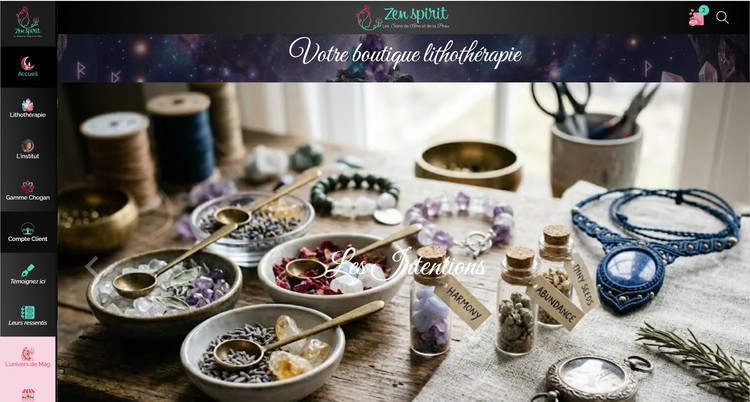 Zen Spirit - Magalie : "Boutique Web App Sérénité"