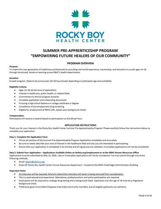Summer Pre-Apprenticeship Program