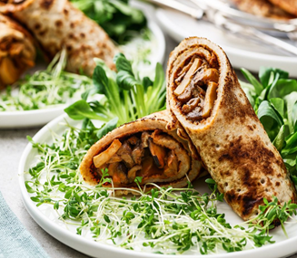 PFANNKUCHEN MIT PILZRAGOUT