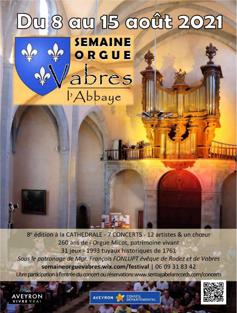 8ème festival d’orgue en la Cathédrale de Vabres l’Abbaye 