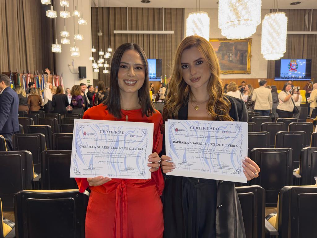 Gabi e Rapha são homenageadas como Revelação 2026 no Prêmio Marketing e Agências em Destaque