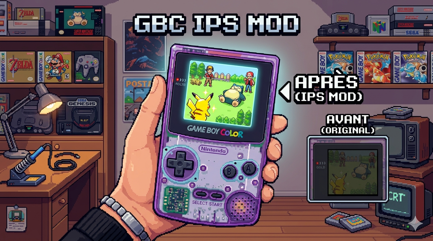 Game Boy Color IPS : le mod indispensable pour redécouvrir vos jeux rétro