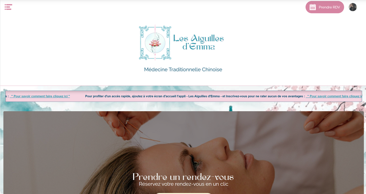 Les Aiguilles d'Emma - Emmanuelle : "Logo Signature + Offre Liberté Vitrine & RDV"