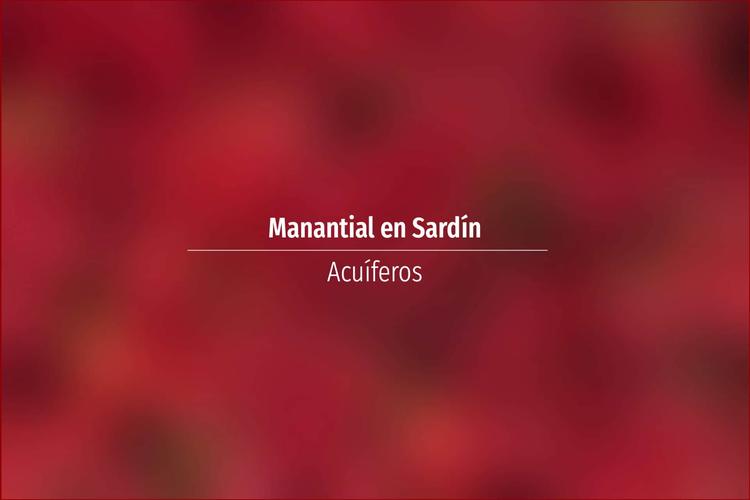 Manantial en Sardín
