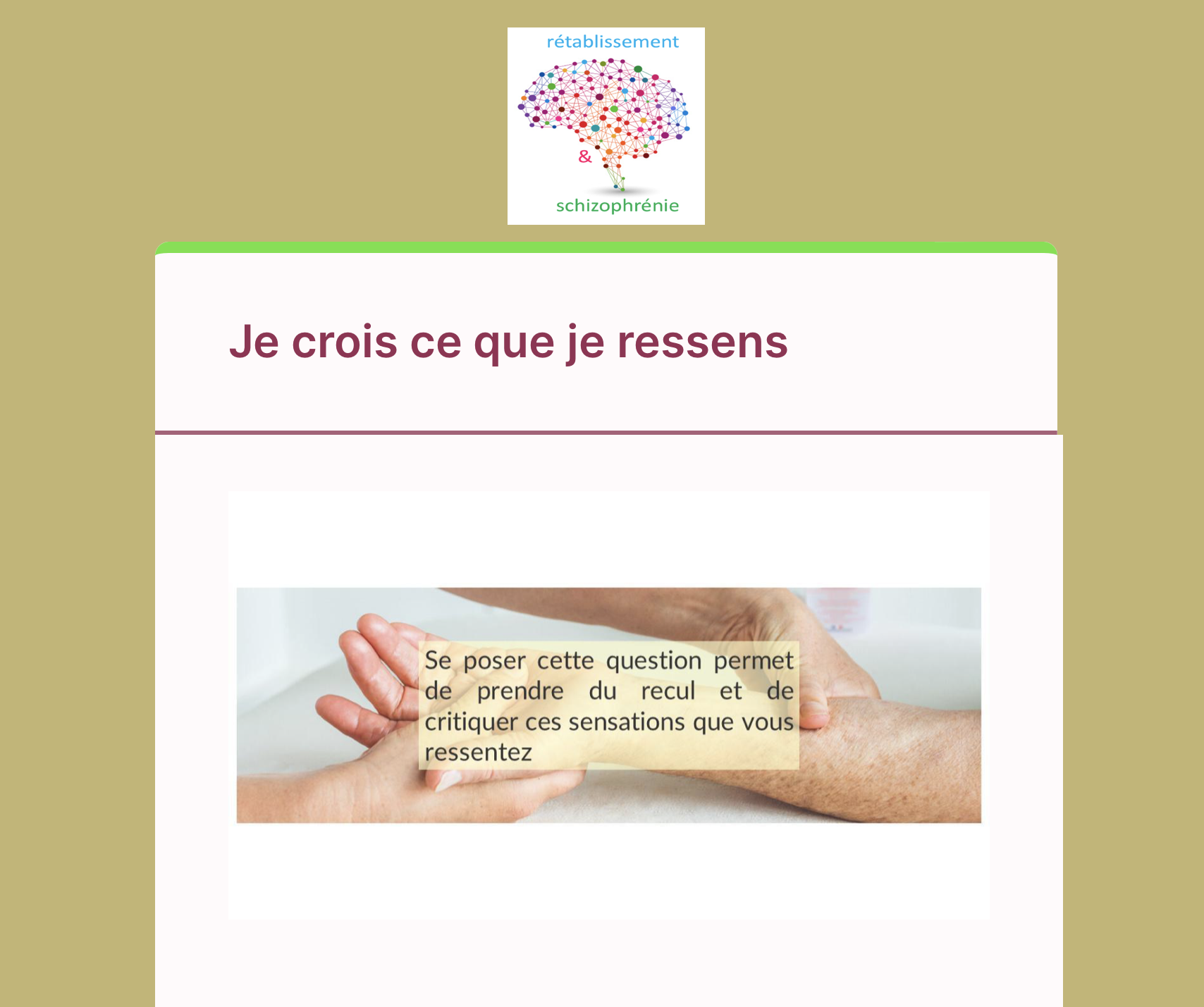Est- ce que ce que je ressens est réel ?