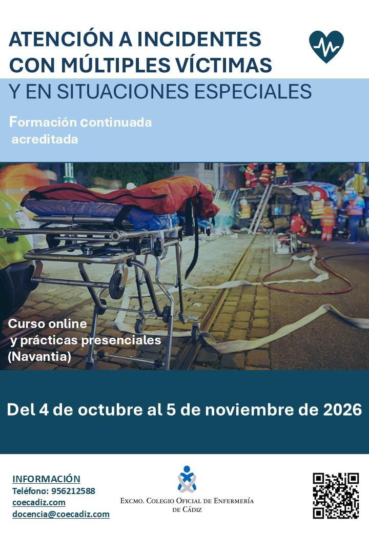 Curso de ATENCIÓN A ACCIDENTES CON MÚLTIPLES VÍCTIMAS Y EN SITUACIONES ESPECIALES