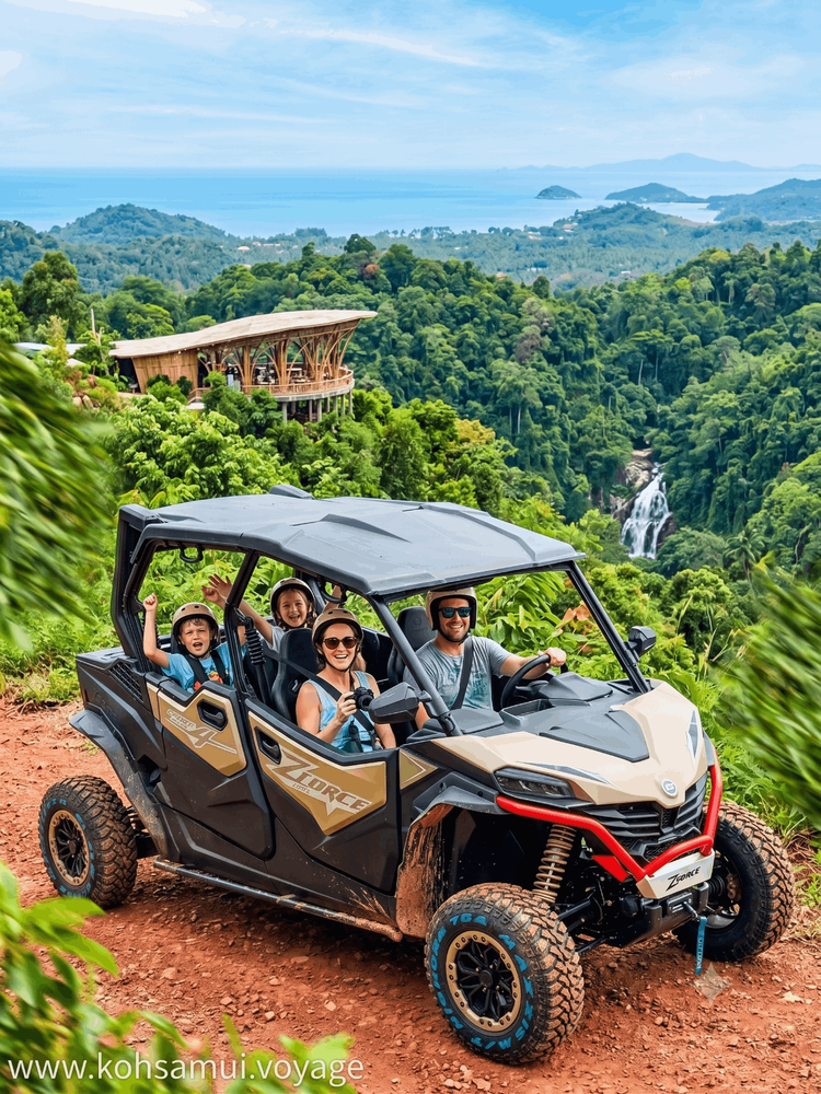 🌴 Top Activité Famille à Koh Samui : Découvrez l'Île Ensemble en Buggy 4 Places !