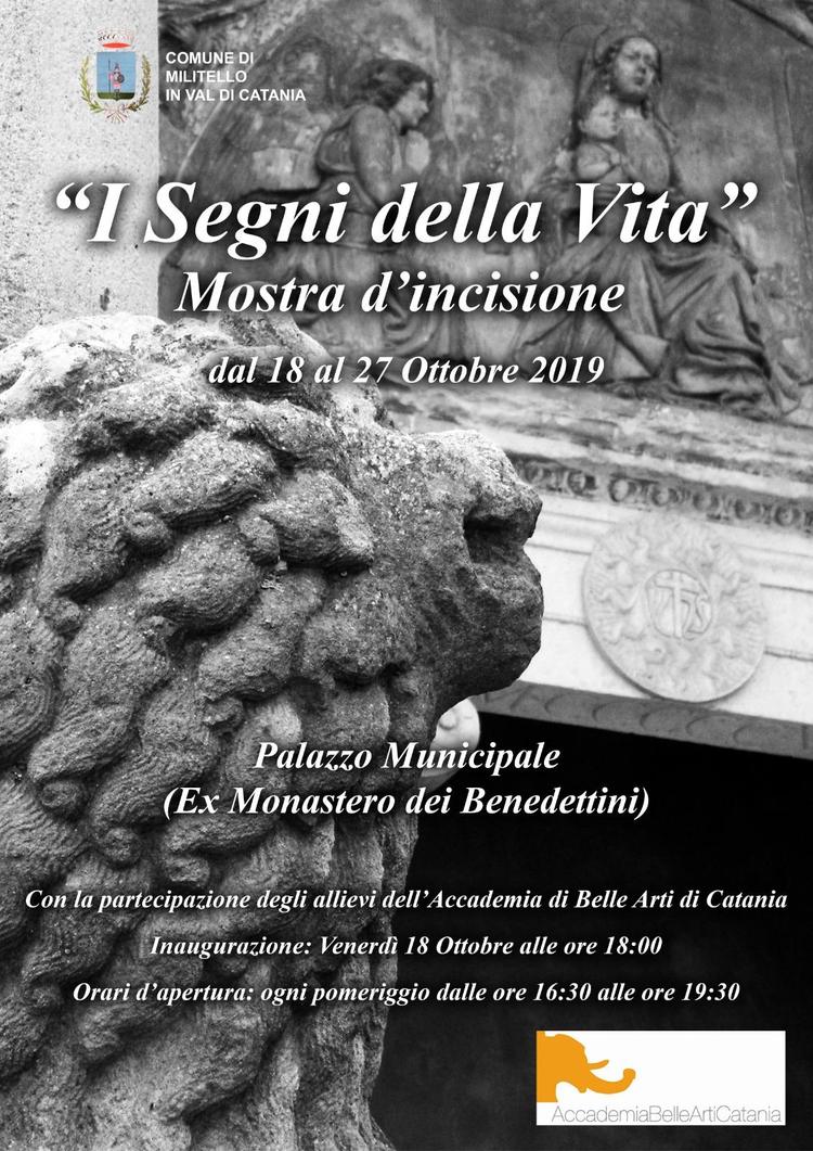 Inaugurazione Mostra d’incisione “I Segni della Vita”. A cura degli allievi dell’Accademia di Belle Arti di Catania con il prof. Luca Indaco