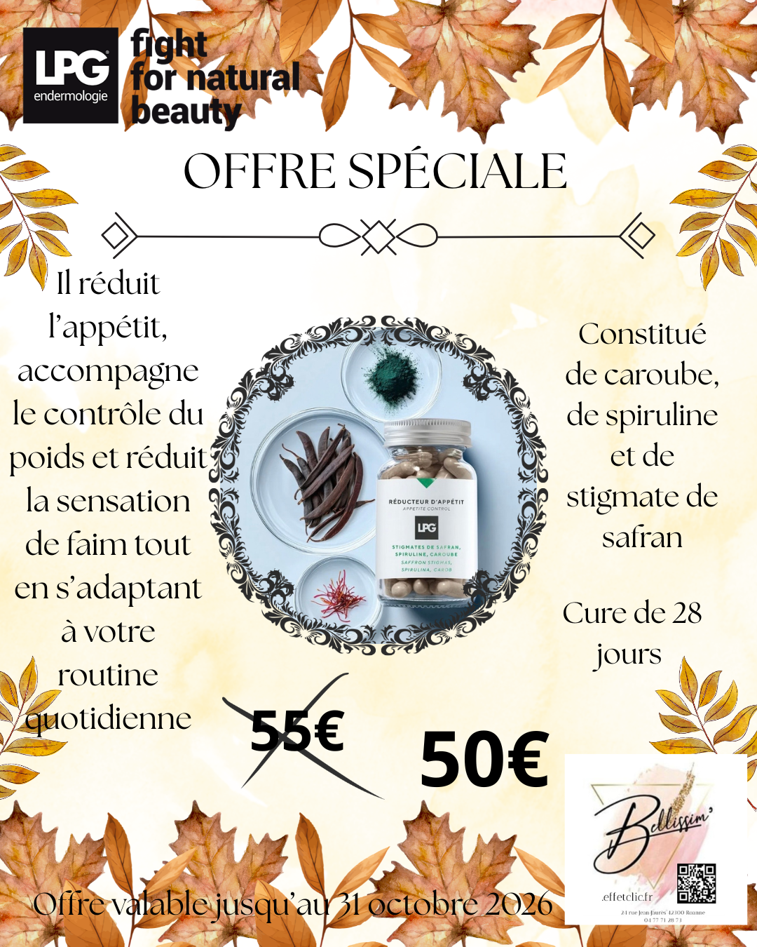 Offre Spéciale Cosmétique LPG Octobre 