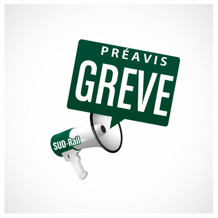 Préavis de grève du dimanche 10 mai 2026 à 04h00 au mercredi 08 juillet 2026 à 23h00.