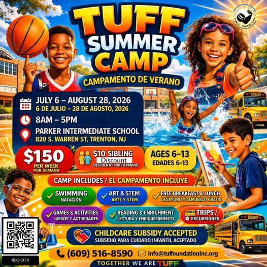TUFF Summer Camp July 6 to August 28, 2026