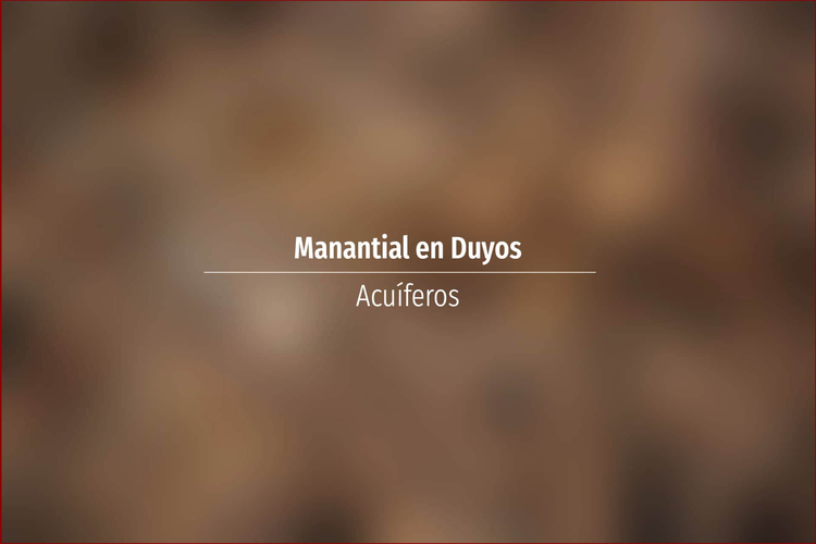 Manantial en Duyos