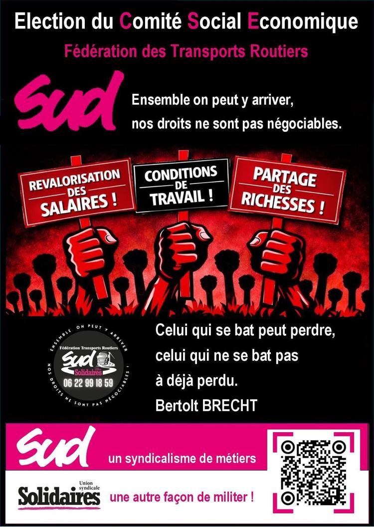 SUD Solidaires Transports routiers // Nos droits ne sont pas négociables