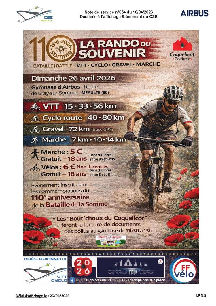 Rando du souvenir 26 avril