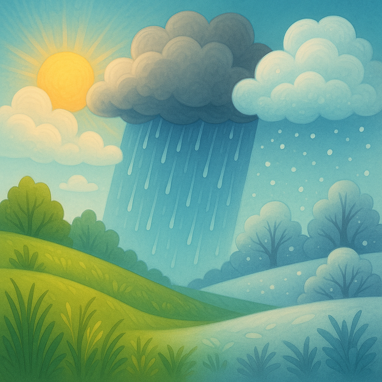 Wolken, Regen und Schnee – Ein Wetterabenteuer mit Nora und Finn