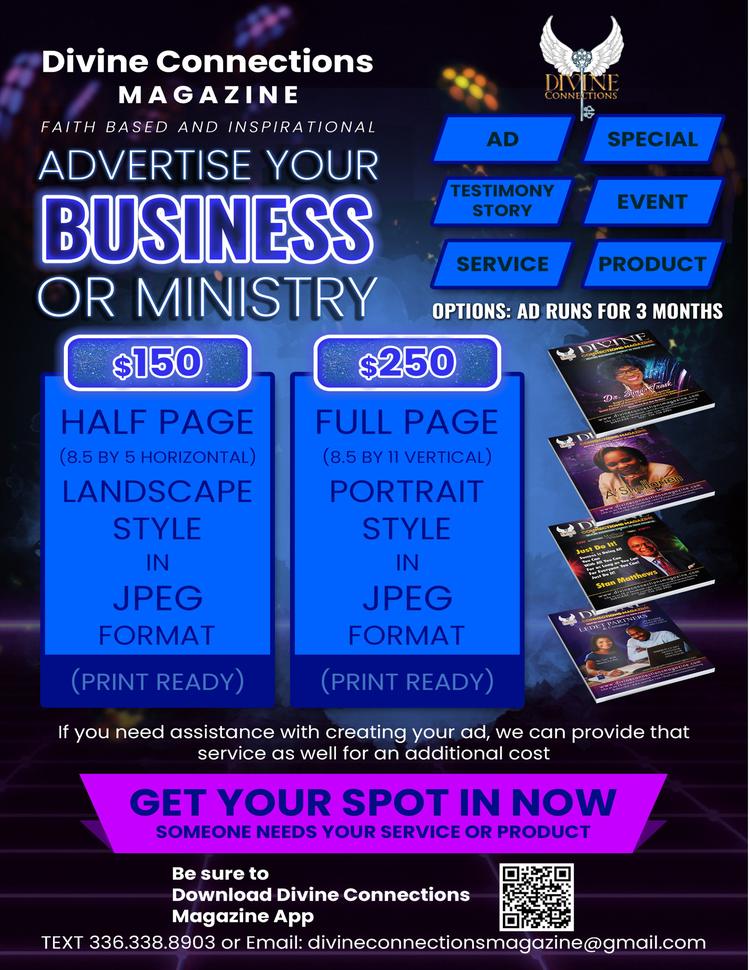 MAJOR OPPORTUNITY!! Advertise your business or ministry.