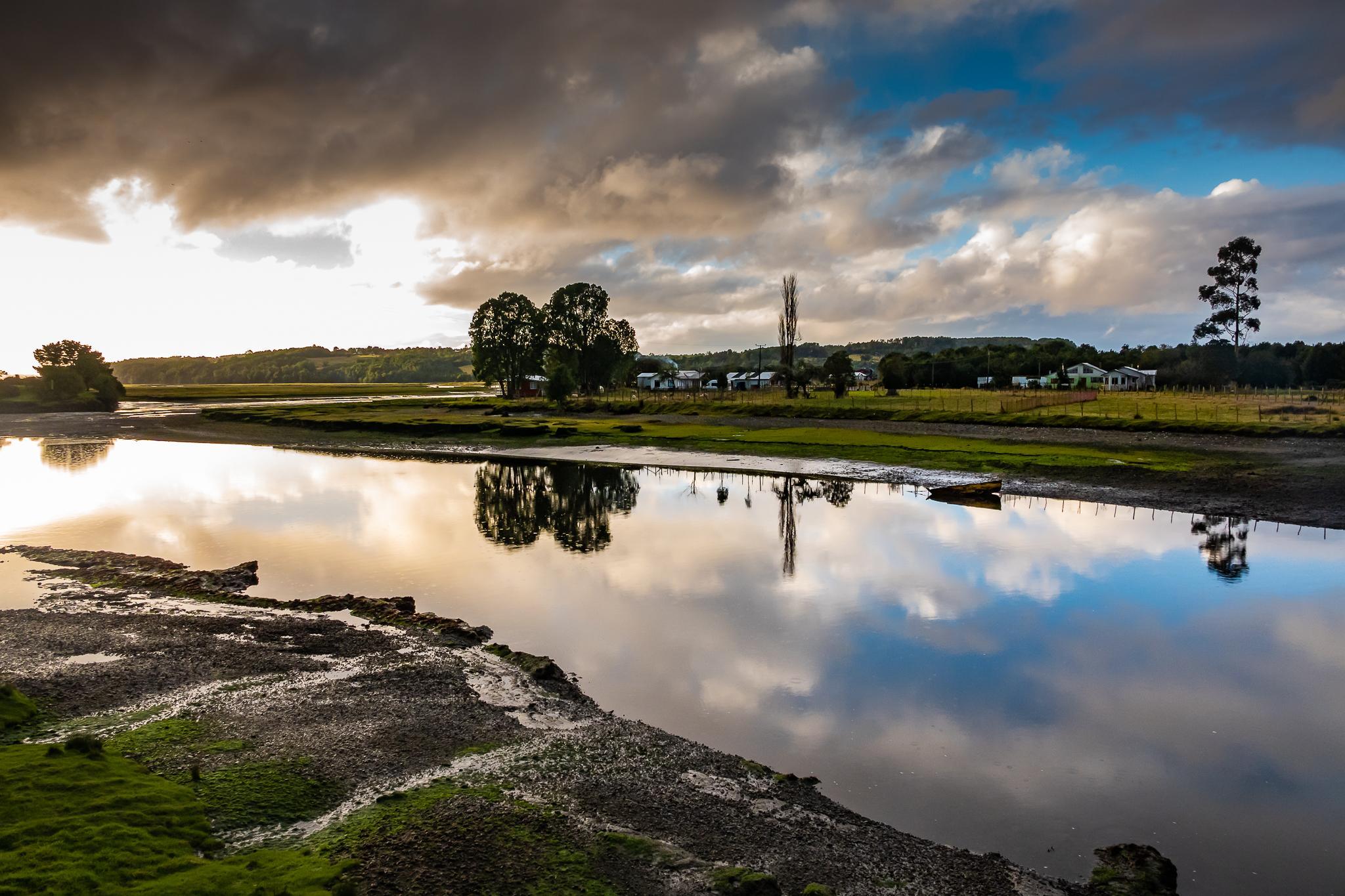 Estero Mechay en Queilen, Chiloé, Sur de Chile