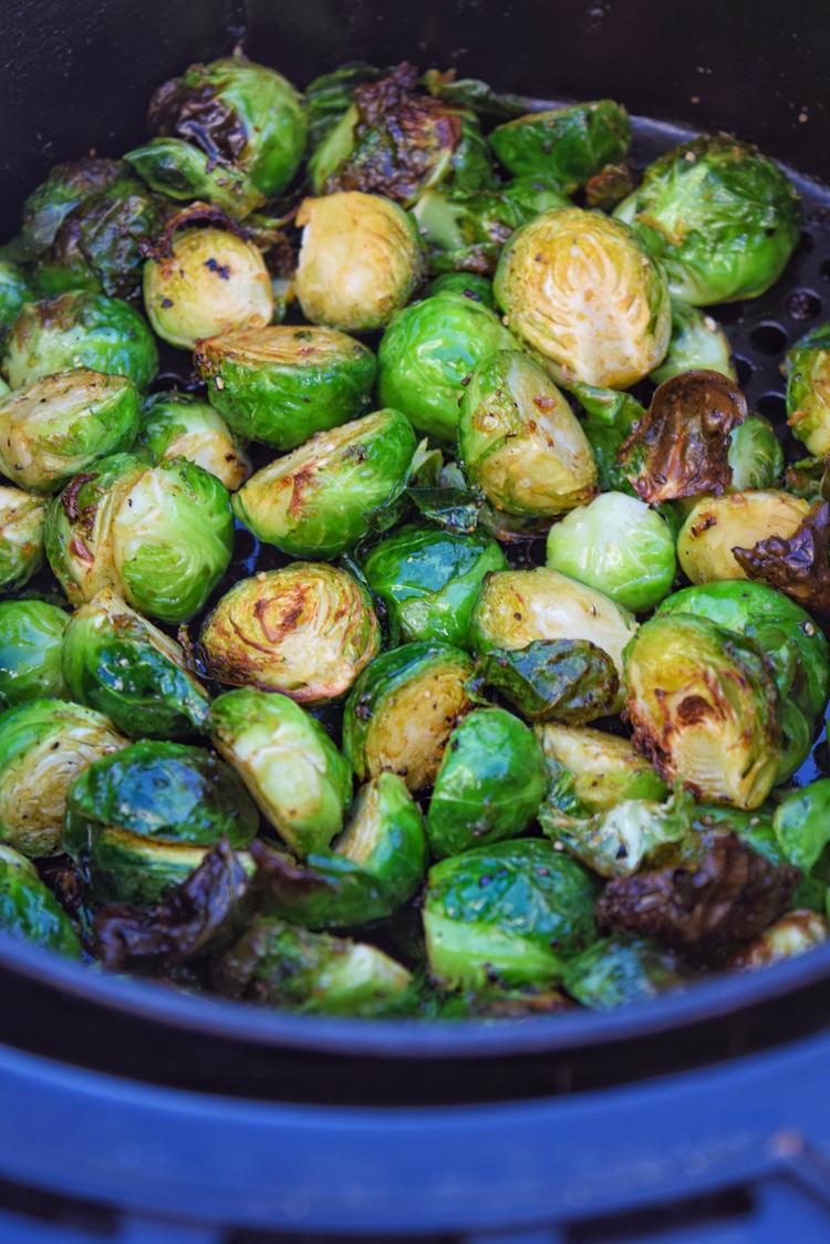 Sweet & Crispy Air Fried Brussels Sprouts