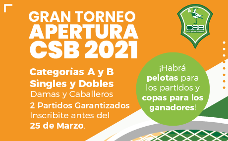 🎾  Tenis: Gran Torneo Apertura 2021