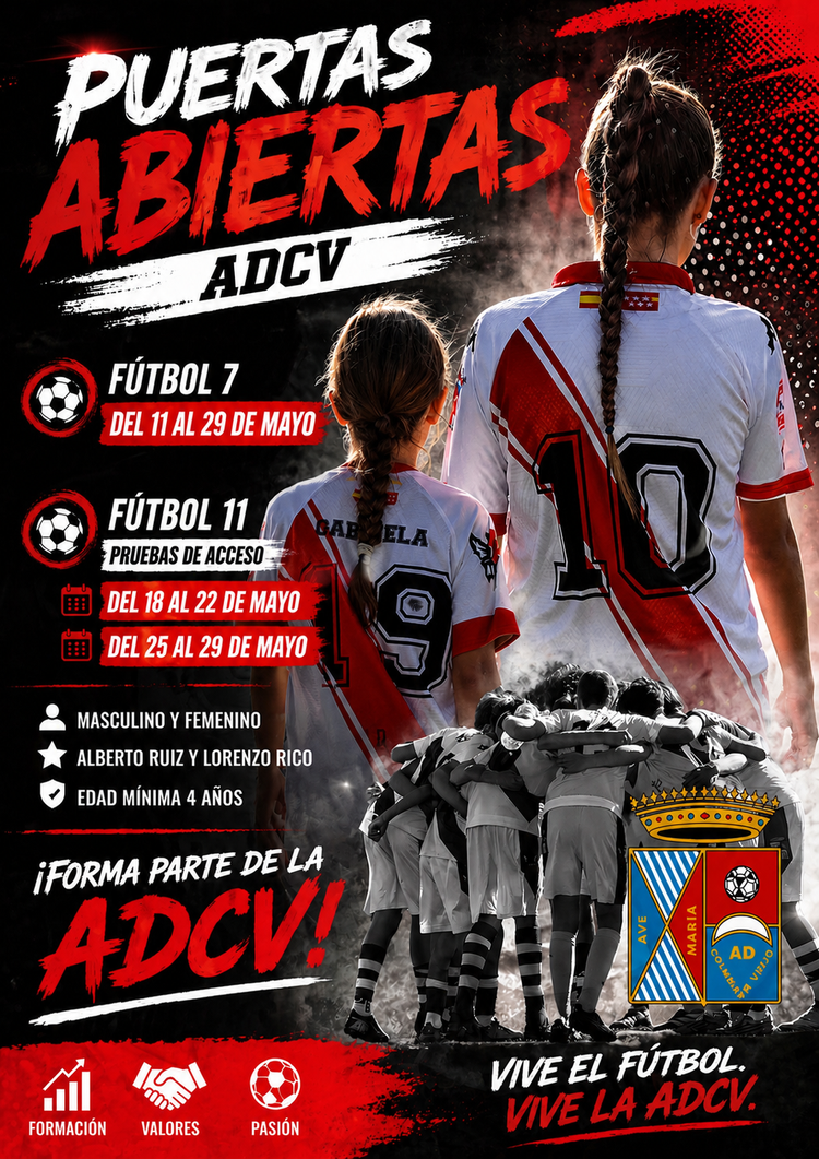 ⚽️ PUERTAS ABIERTAS ADCV 2025/26 ❤️🤍