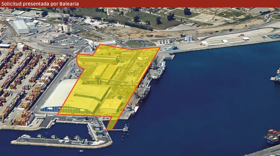 Baleària pone el foco en el Muelle Sur del Puerto de Valencia para levantar su nueva terminal