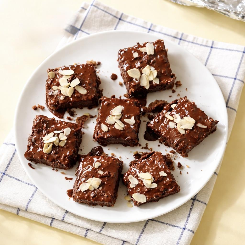 Chocolate Almond Protein Brownies