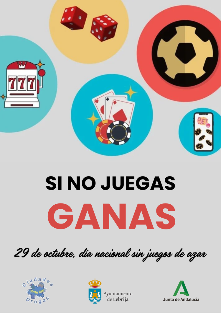 El Ayuntamiento de Lebrija pone en marcha la campaña de sensibilización con motivo del Día Sin Juegos de Azar