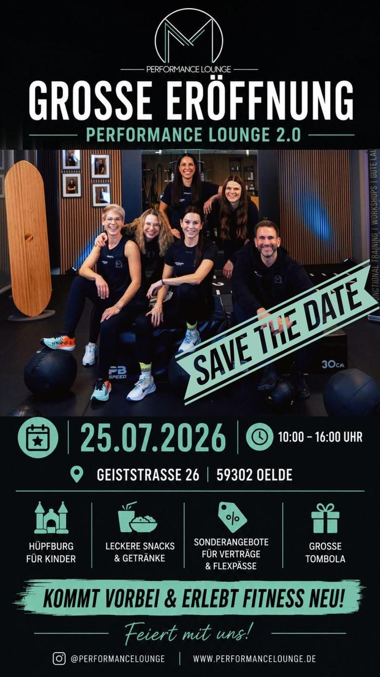 Große Eröffnung von Perfomance Lounge 2.0