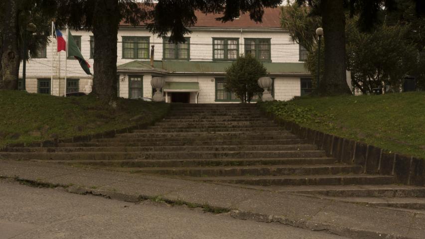 Plaza Centenario en Ancud, Chiloé, Sur de Chile