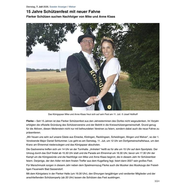 Schützenfest mit neuer Fahne