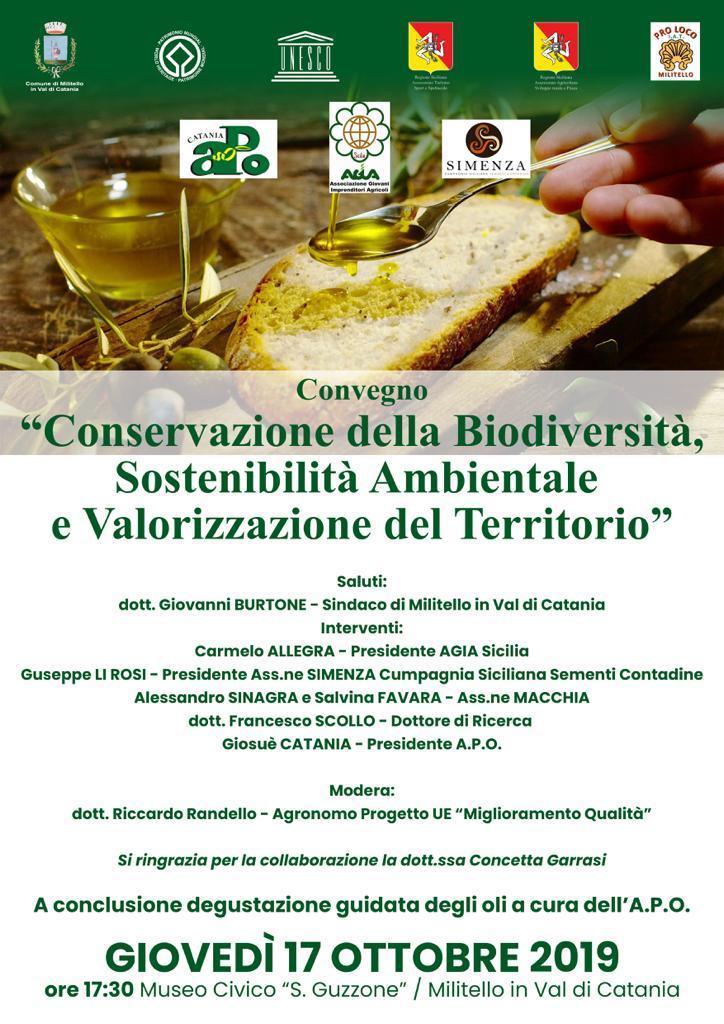 Convegno “Conservazione della Biodiversità, sostenibilità ambientale e valorizzazione del territorio”