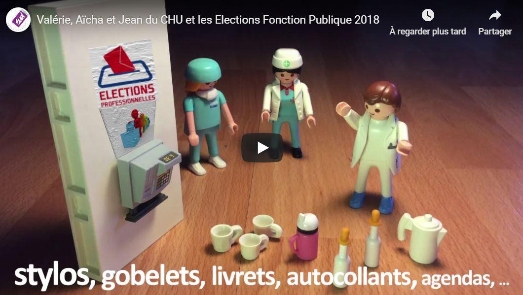 Valérie, Aïcha et Jean du CHU et les Elections Fonction Publique 2018