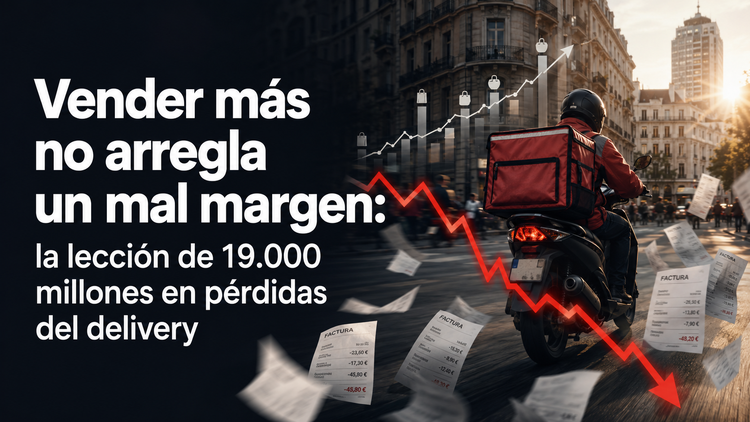 Vender más no arregla un mal margen: la lección de 19.000 millones en pérdidas del delivery (Delivery Hero y Just Eat)