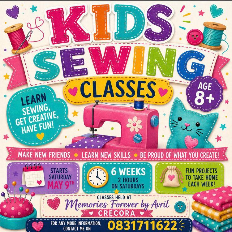 Kids sewing classes - information below