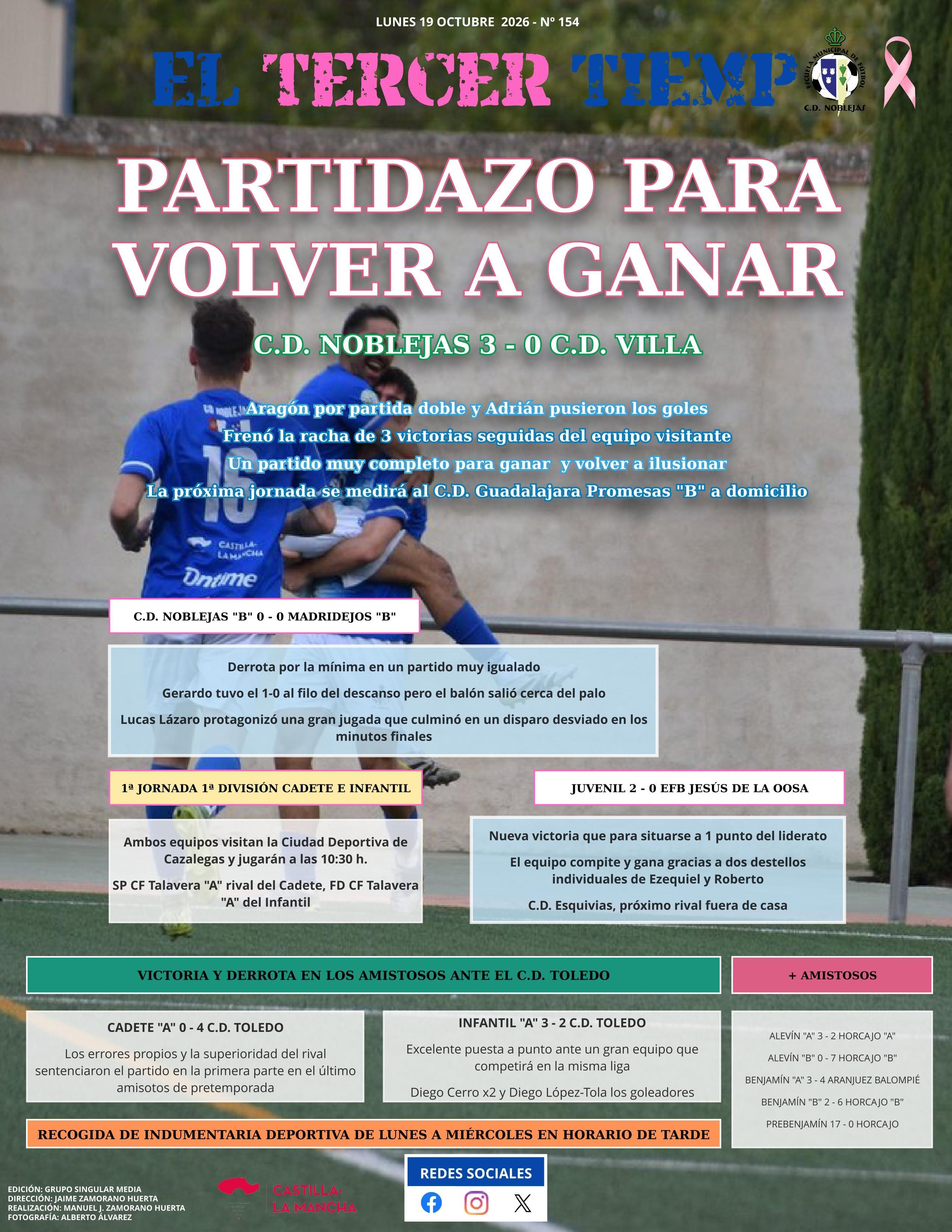 Portada lunes 19 octubre 2026 - Nº 154