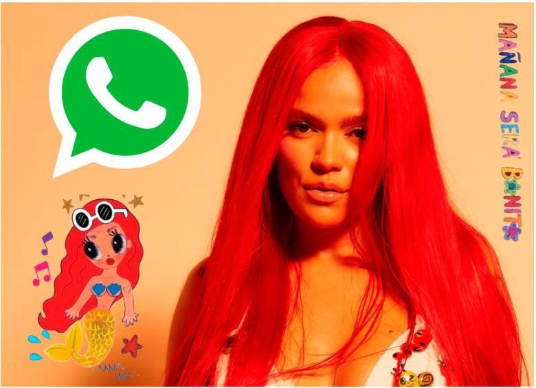 Cómo descargar stickers de WhatsApp de Karol G y Shakira