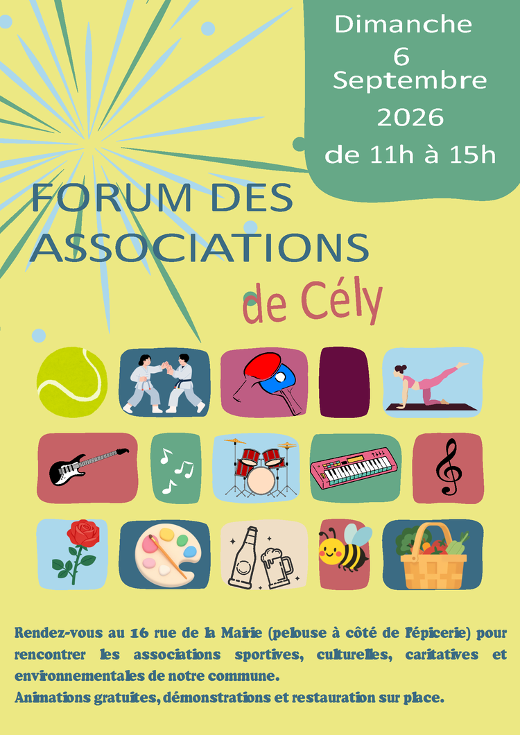 FORUM DES ASSOCIATIONS - DIMANCHE 6 SEPTEMBRE 2026