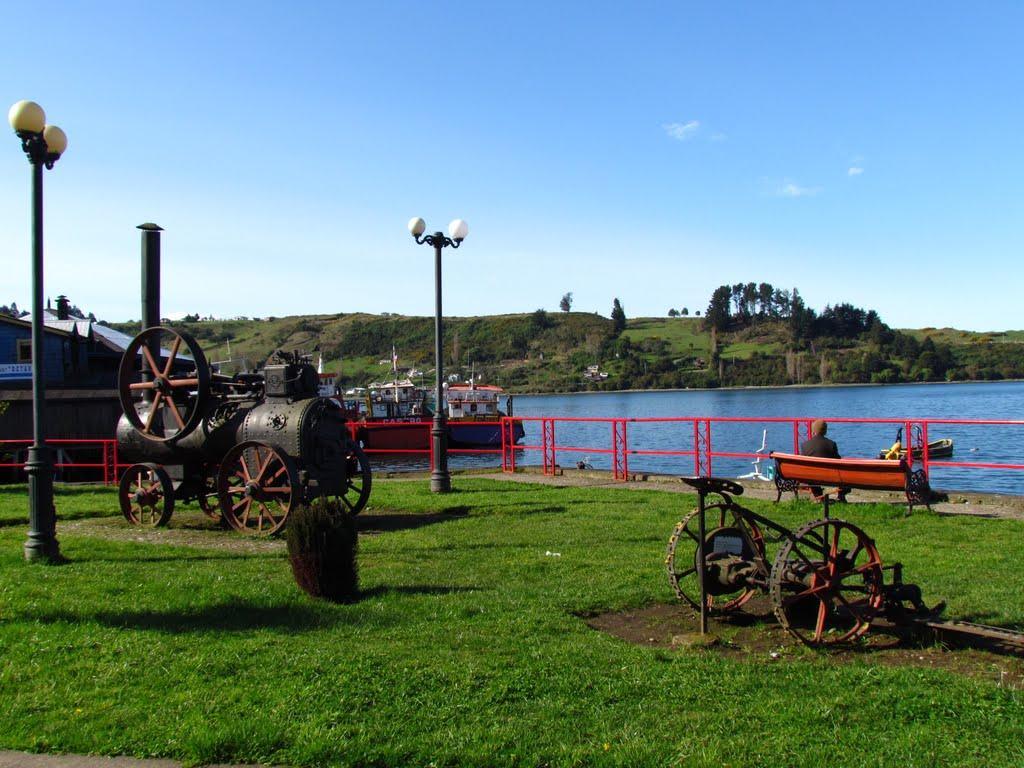 Ferrocarril de Chiloé en Ancud, Chiloé, Sur de Chile