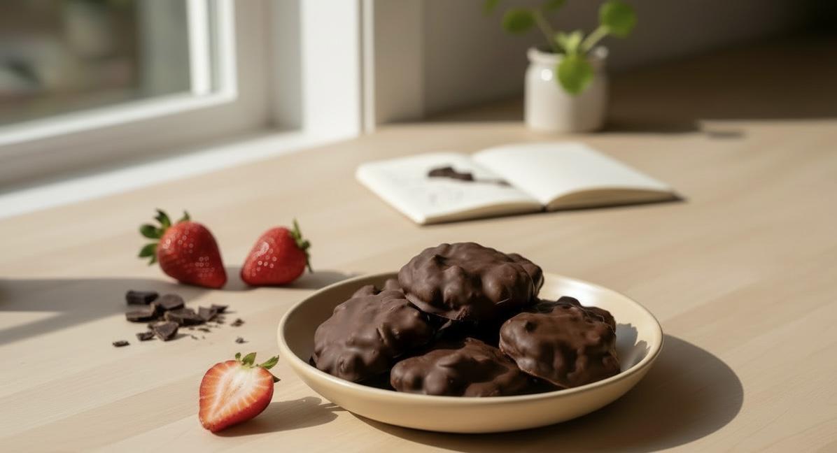Dark Chocolate Strawberry Yogurt Clusters