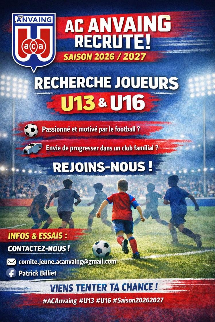 Recrutement U13 et U16