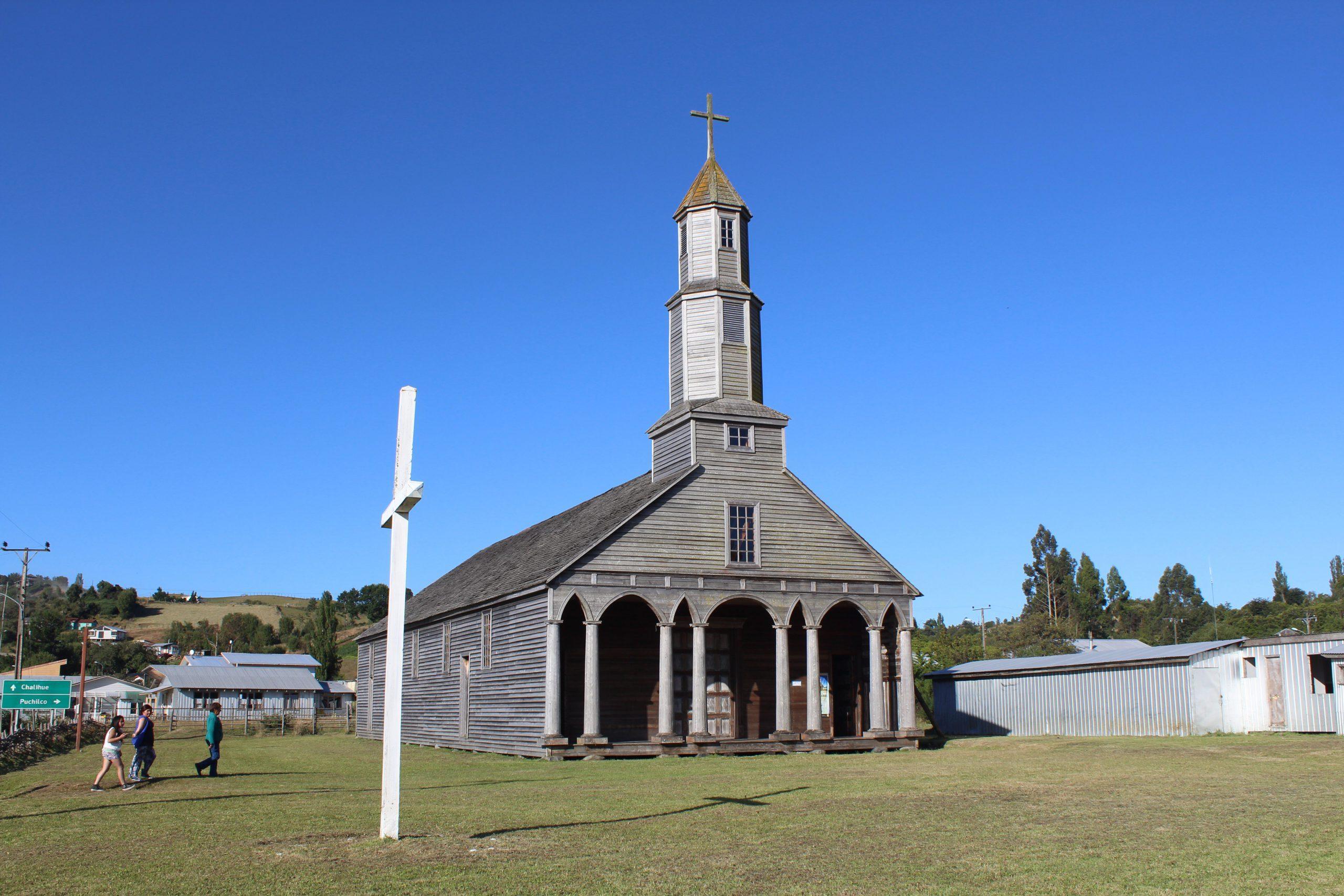 Iglesia de Andachildo en Puqueldon, Chiloé, Sur de Chile