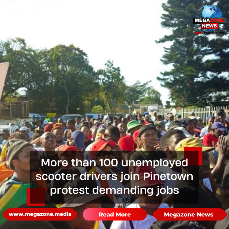 More than 100 unemployed scooter drivers join Pinetown protest demanding jobs