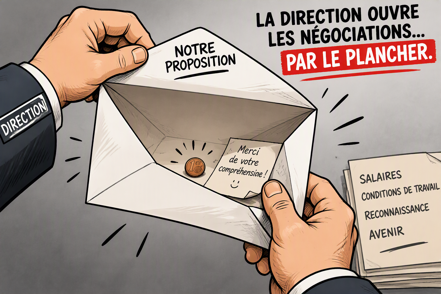 NAO La Direction ouvre les négociations… par le plancher.