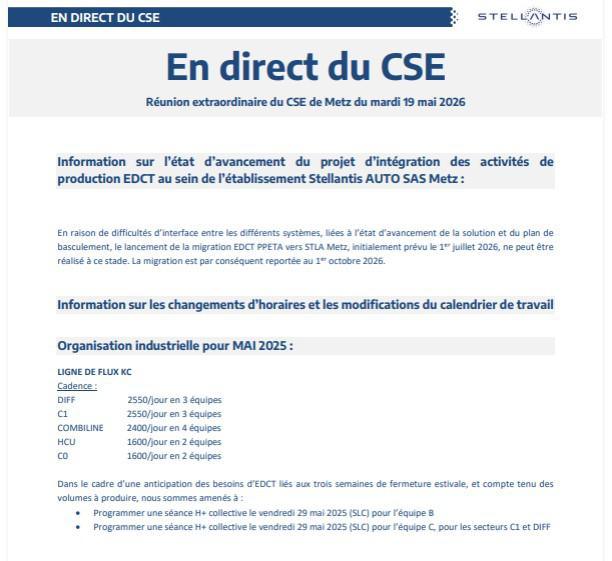 CSE Extra du 19/05