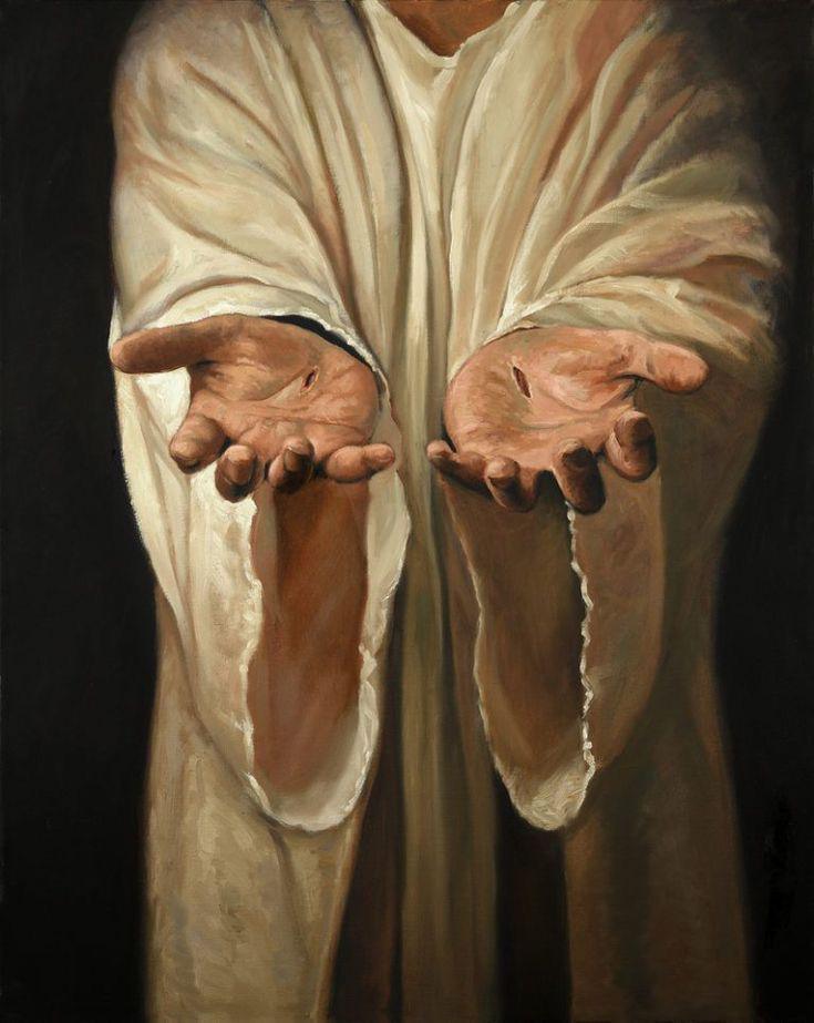 JESÚS LES ENSEÑÓ SUS MANOS Y EL COSTADO