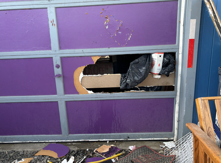 WPD officers arrest woman damaging garage with axe