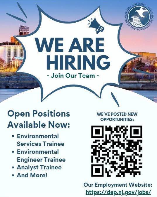 Job Alert!!New Jersey Department of Environmental Protection.